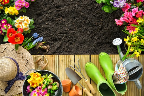 Lush green garden maintained by a Newham landscaping team